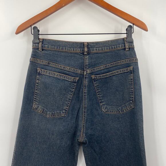 Vintage Y2k Olsen Flared Jeans Embroidered Applique High Rise Rigid Denim 27/ 6 - Picture 7 of 9